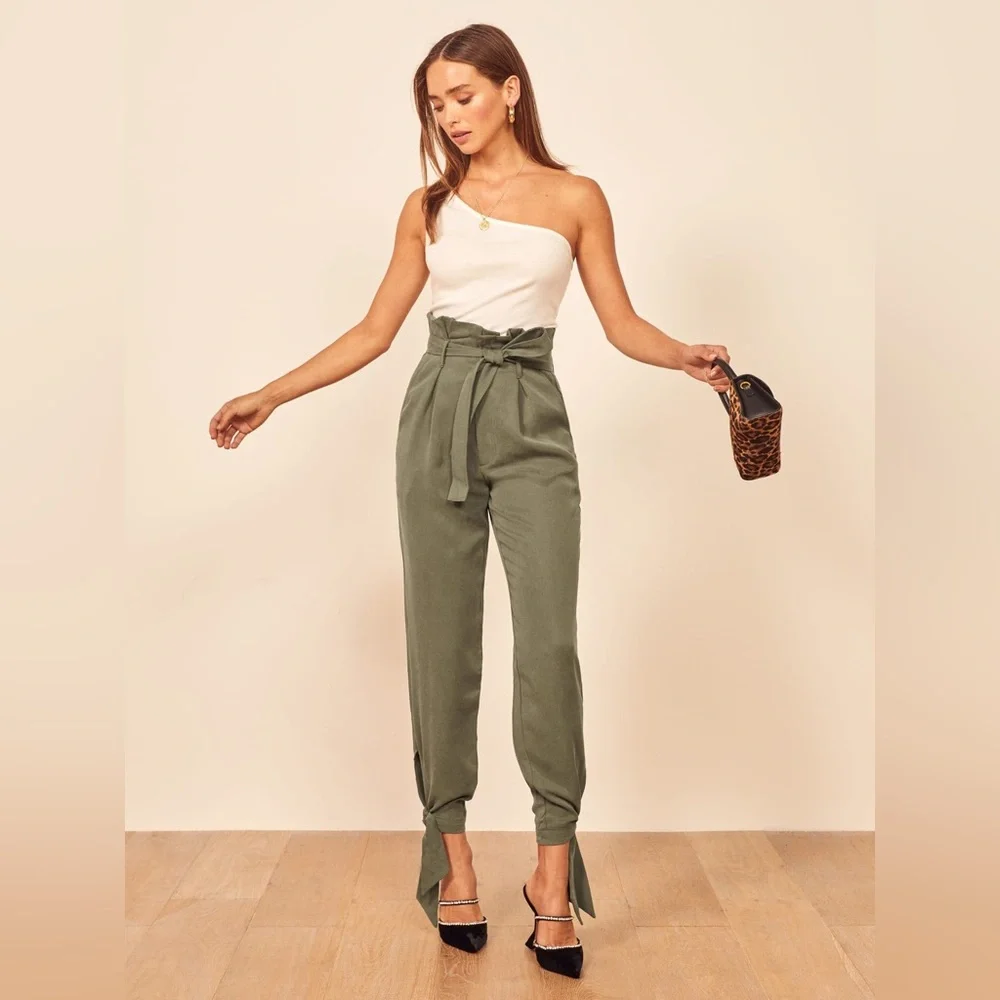 Reformation Avalon Pant - army green